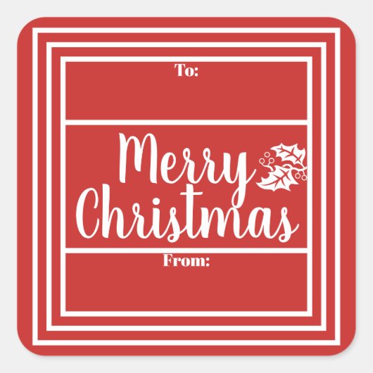 Sticker voor prettige kerstcadeautjes Label | Kleu (Voorkant)