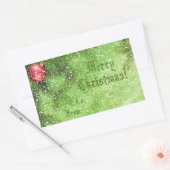 Sticker voor prettige kerstgroene cadeautjes Label (Envelop)