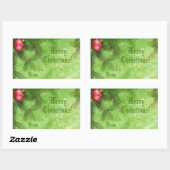 Sticker voor prettige kerstgroene cadeautjes Label (Vel)