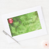 Sticker voor prettige kerstgroene cadeautjes Label (Envelop)