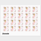 Sticker voor prinses babyshower favor (Vel)