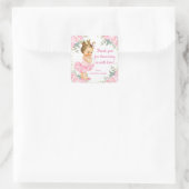 Sticker voor prinses babyshower favor (Tas)
