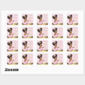 Sticker voor prinses babyshower favor (Vel)