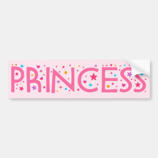 Sticker voor prinses bumper (Voorkant)