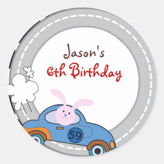 Sticker voor racer-ronde voor labels met een voord (Voorkant)