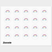 Sticker voor regenboog en wolken (Vel)