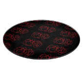 sticker voor rode en zwarte cirkels snijplank (Hoek)