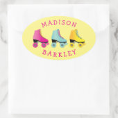 Sticker voor rolstoelschaatsen, Kind met rolschaat (Tas)