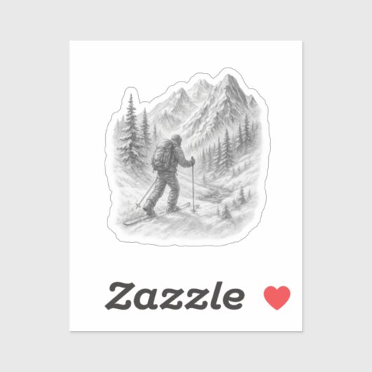 Sticker voor Skitoeren in de Wildernis (Vel)