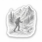 Sticker voor Skitoeren in de Wildernis (Voorkant)