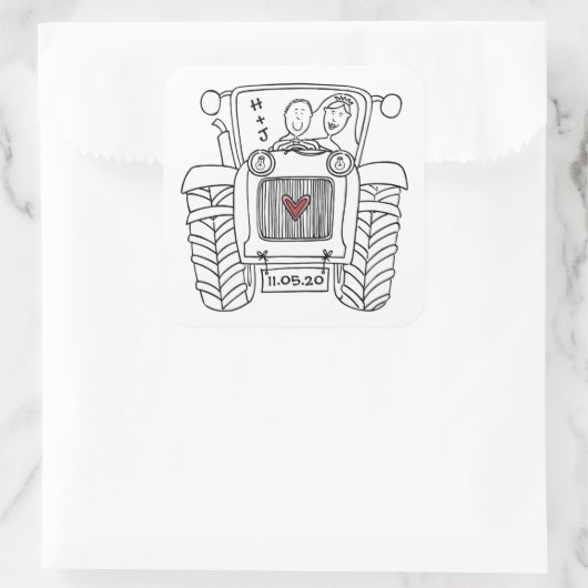 Sticker voor speciale landenbruiloft (Tas)