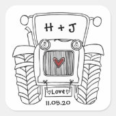 Sticker voor speciale landenbruiloft (Voorkant)