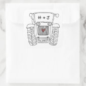 Sticker voor speciale landenbruiloft (Tas)