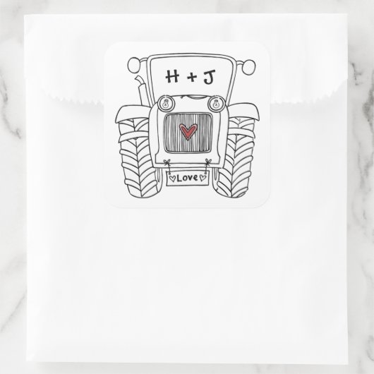 Sticker voor speciale landenbruiloft (Tas)