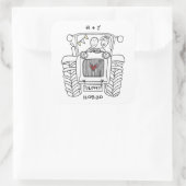 Sticker voor speciale landenbruiloft (Tas)