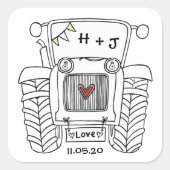 Sticker voor speciale landenbruiloft (Voorkant)