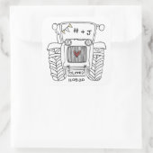 Sticker voor speciale landenbruiloft (Tas)