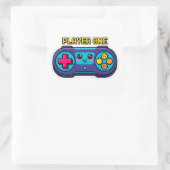 Sticker voor Speler Eén Cute Retro Game Controller (Tas)