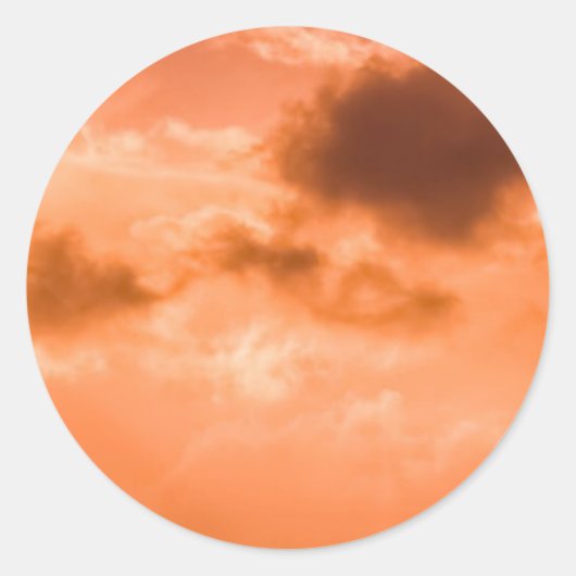 Sticker voor Sunset & Clouds Round (Voorkant)