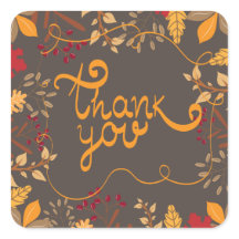 Sticker voor Thanksgiving geschenken verpakking