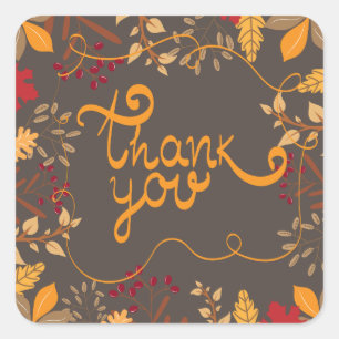 Sticker voor Thanksgiving geschenken verpakking