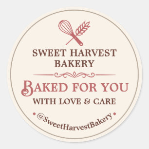 Sticker voor thuisbakkerij Ronde label met garde e
