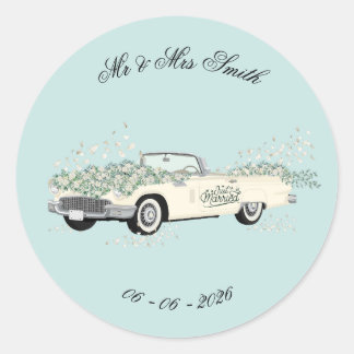 Sticker voor trouwauto favoriet