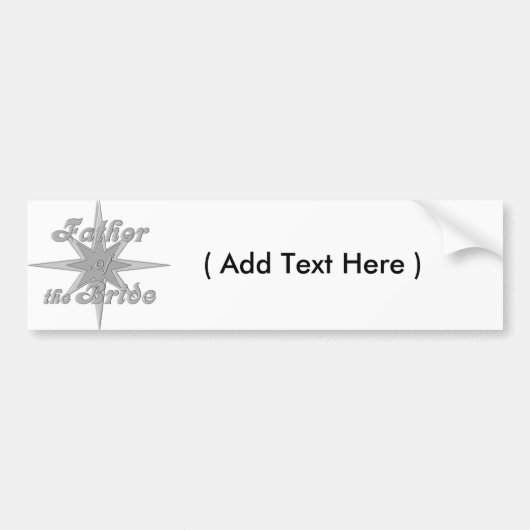 Sticker voor vader van de bruid op de bumper (Voorkant)