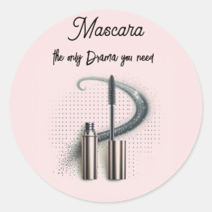 Sticker voor vette mascara tube en wand