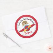 Sticker voor vliegreizen (vliegende piloot) (Envelop)