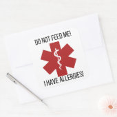 Sticker voor voedselallergie voor kinderdagverblij (Envelop)