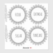 Sticker voor voorraadorganisatie met schone rand e (Vel)