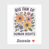 Sticker voor voorstander van mensenrechten (Vel)