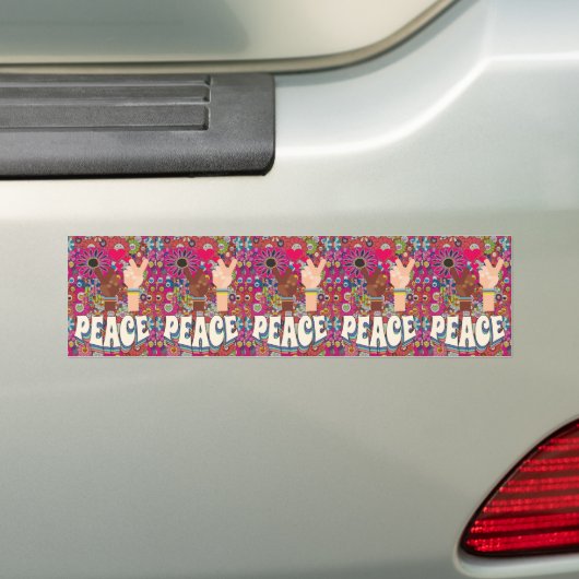 Sticker voor vrede bumper (Op auto)