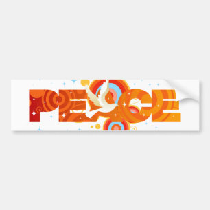 Sticker voor vrede bumper