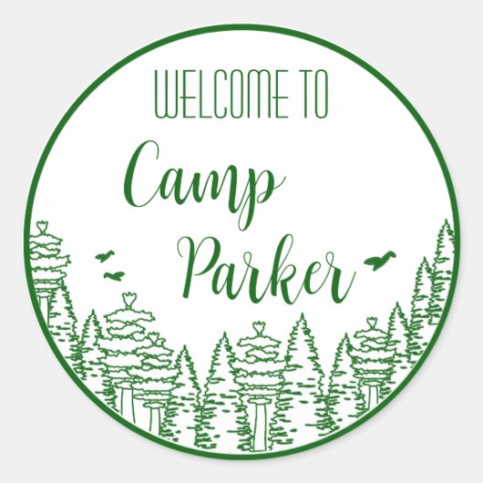 Sticker voor vrijgezellenfeest Camp Bride (Voorkant)