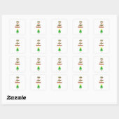 Sticker voor vrolijk kerstfeest (Vel)