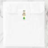 Sticker voor vrolijk kerstfeest (Tas)