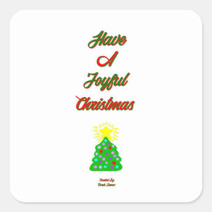 Sticker voor vrolijk kerstfeest