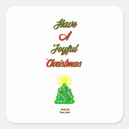 Sticker voor vrolijk kerstfeest (Voorkant)
