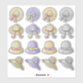 Sticker voor vrouwelijke Petten (Vel)