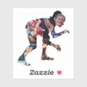 Sticker voor vrouwelijke rusteling personaliseren (Vel)