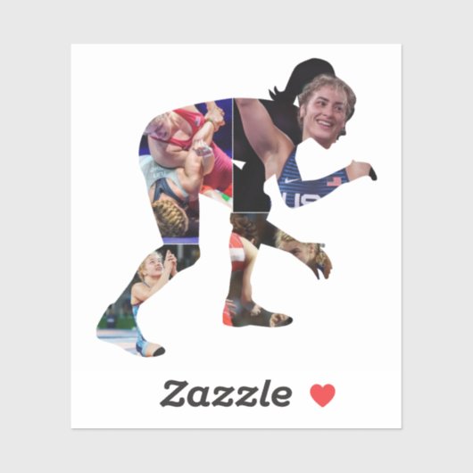 Sticker voor vrouwelijke rusteling personaliseren (Vel)