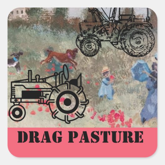 sticker voor weiland slepen (Voorkant)