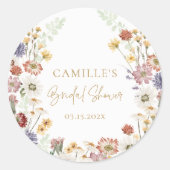 Sticker voor wildflower bruidsfeest cadeautje (Voorkant)