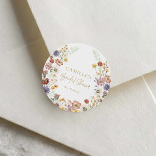 Sticker voor wildflower bruidsfeest cadeautje