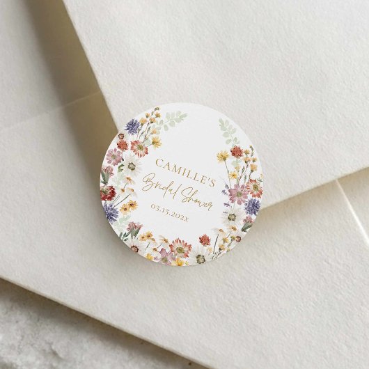 Sticker voor wildflower bruidsfeest cadeautje