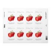 Sticker voor zaadpakket | Etiket voor paprika's (Full Sheet)