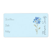 Sticker voor zaadpakket | Flower Seed Packet Label (Voorkant)