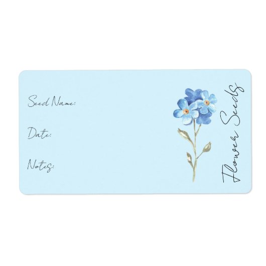 Sticker voor zaadpakket | Flower Seed Packet Label (Voorkant)
